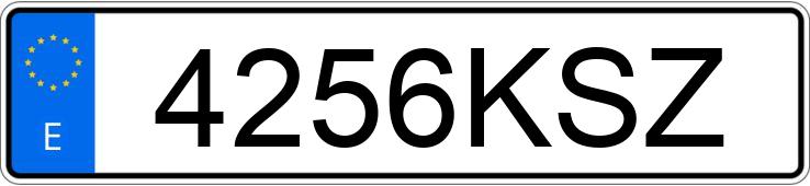 Numer rejestracyjny 4256KSZ posiada VOLKSWAGEN GOLF