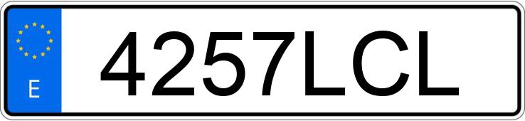 Registreringsnumret 4257LCL har RENAULT TRAFIC