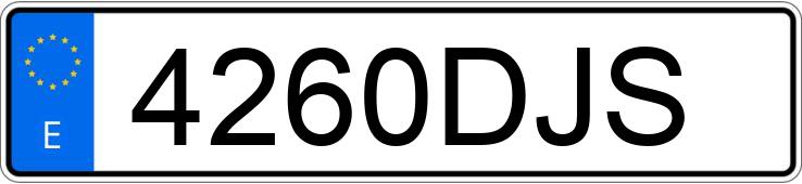 Numer rejestracyjny 4260DJS posiada BMW SERIE 5