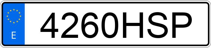 Numer rejestracyjny 4260HSP posiada VOLKSWAGEN EOS