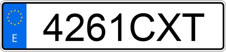 Numer rejestracyjny 4261CXT posiada OPEL VECTRA