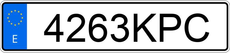 Numer rejestracyjny 4263KPC posiada FORD MUSTANG