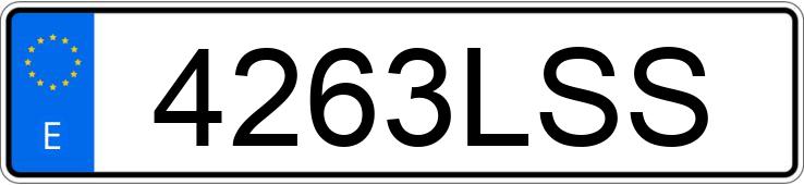 Numer rejestracyjny 4263LSS posiada DACIA SPRING