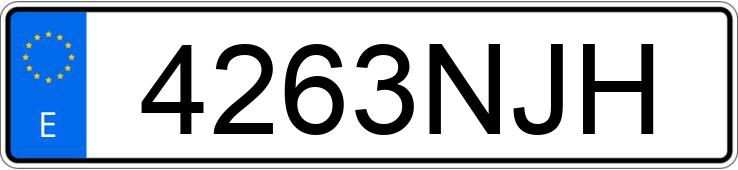 Numer rejestracyjny 4263NJH posiada FORD CUSTOM TOURNEO