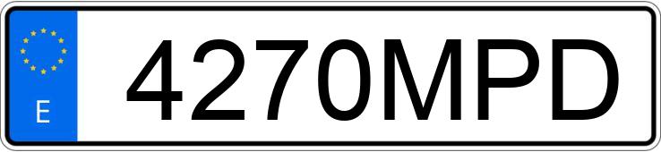 Numer rejestracyjny 4270MPD posiada MAZDA MAZDA2