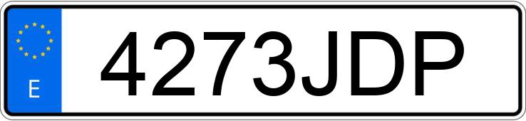 Numer rejestracyjny 4273JDP posiada VOLKSWAGEN TOURAN