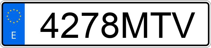 Numer rejestracyjny 4278MTV posiada AUDI A1 SPORTBACK