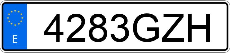 Numer rejestracyjny 4283GZH posiada VOLVO C30