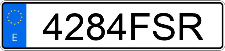 Numer rejestracyjny 4284FSR posiada AUDI A3