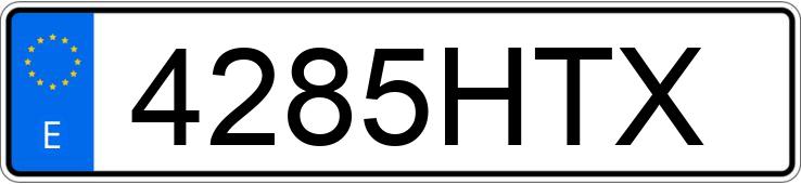 Numer rejestracyjny 4285HTX posiada SUZUKI GSXR 600