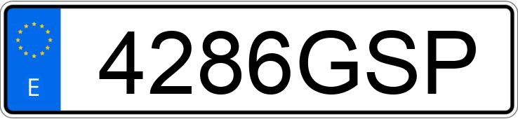 Registreringsnummeret 4286GSP har FORD FOCUS