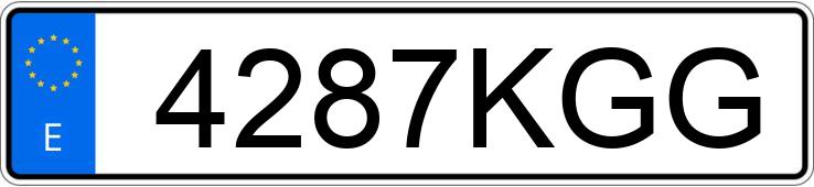 Numer rejestracyjny 4287KGG posiada AUDI Q3