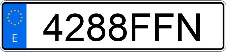 Numer rejestracyjny 4288FFN posiada MERCEDES VITO