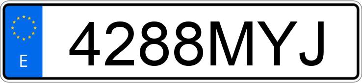 Numer rejestracyjny 4288MYJ posiada VOLKSWAGEN MULTIVAN