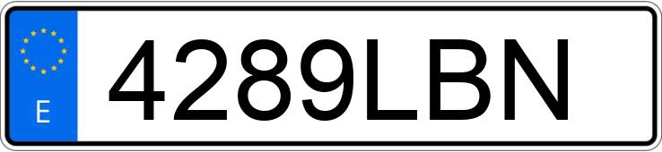 Numer rejestracyjny 4289LBN posiada SKODA OCTAVIA