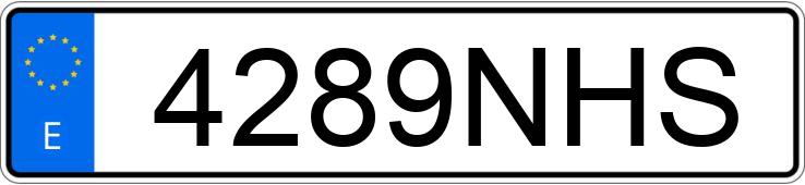 Numer rejestracyjny 4289NHS posiada TESLA MODEL 3