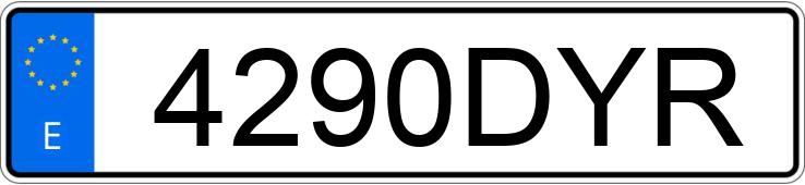 Numer rejestracyjny 4290DYR posiada MITSUBISHI COLT