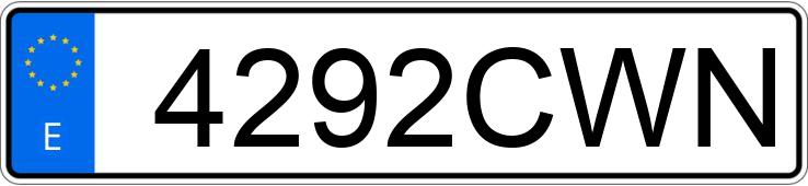 Numer rejestracyjny 4292CWN posiada VOLKSWAGEN PASSAT