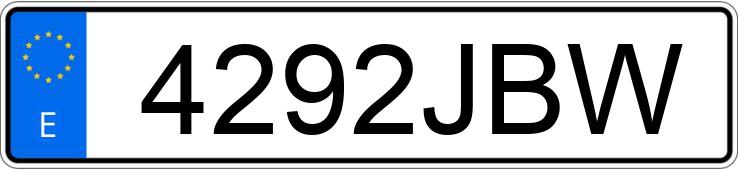 Numer rejestracyjny 4292JBW posiada VOLKSWAGEN CRAFTER