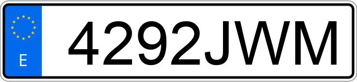 Numer rejestracyjny 4292JWM posiada FIAT 500