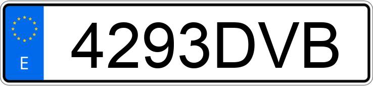 Numer rejestracyjny 4293DVB posiada SEAT IBIZA