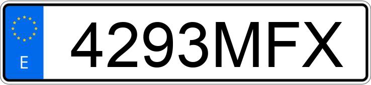 Numer rejestracyjny 4293MFX posiada FORD MUSTANG MACH-E AWD RANGO ESTANDAR