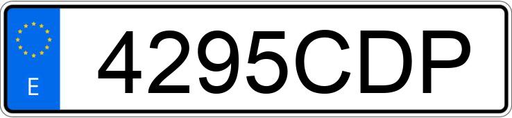 Numer rejestracyjny 4295CDP posiada VOLKSWAGEN GOLF