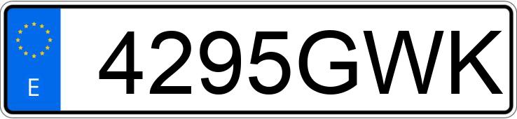 Numer rejestracyjny 4295GWK posiada AUDI Q5