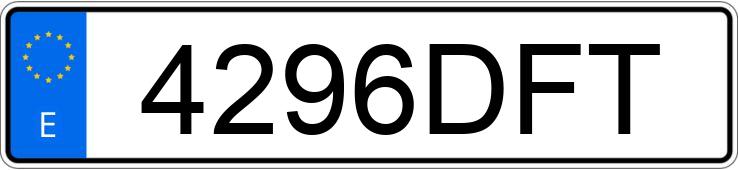Die Registrierungsnummer 4296DFT hat FORD FOCUS