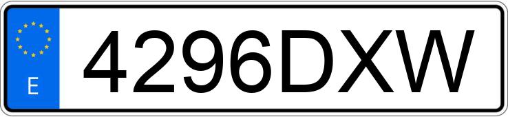 Numer rejestracyjny 4296DXW posiada MERCEDES E (211)