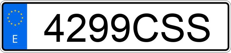 Numer rejestracyjny 4299CSS posiada MAZDA 626