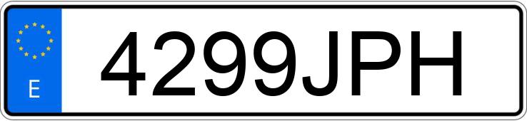 Numer rejestracyjny 4299JPH posiada FORD FIESTA