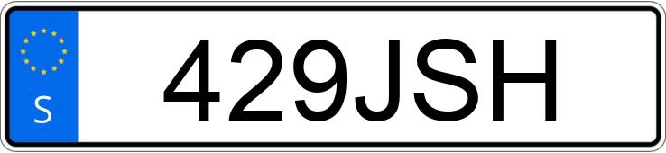 Numer rejestracyjny 429JSH posiada  