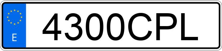 Numer rejestracyjny 4300CPL posiada CITROEN XSARA
