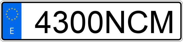 Numer rejestracyjny 4300NCM posiada VOLKSWAGEN GOLF