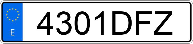 Numer rejestracyjny 4301DFZ posiada SAAB 9-3