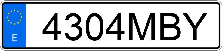 Numer rejestracyjny 4304MBY posiada BMW SERIE 1