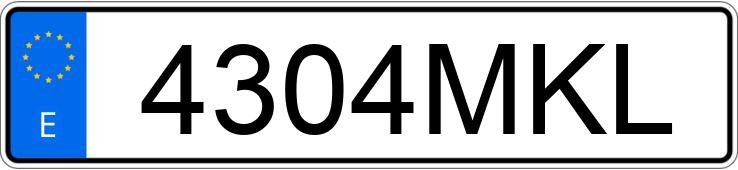 Numer rejestracyjny 4304MKL posiada MACBOR EIGHT MILE