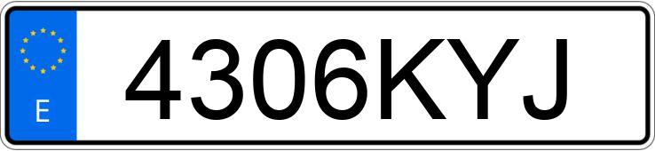 Numer rejestracyjny 4306KYJ posiada VOLKSWAGEN GOLF