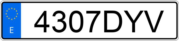 Numer rejestracyjny 4307DYV posiada PEUGEOT 407