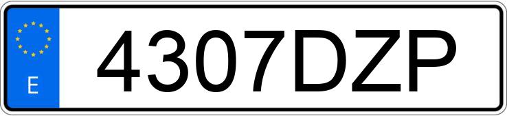 Numer rejestracyjny 4307DZP posiada RENAULT ESPACE