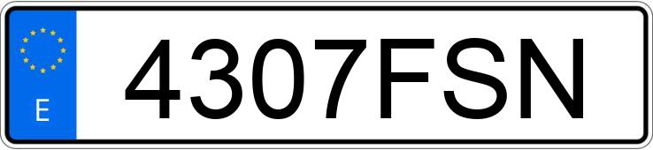 Numer rejestracyjny 4307FSN posiada VOLKSWAGEN CRAFTER