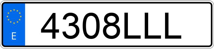 Numer rejestracyjny 4308LLL posiada BMW SERIE 5