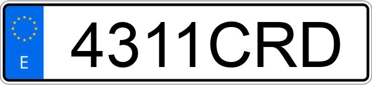 Numer rejestracyjny 4311CRD posiada VOLKSWAGEN GOLF