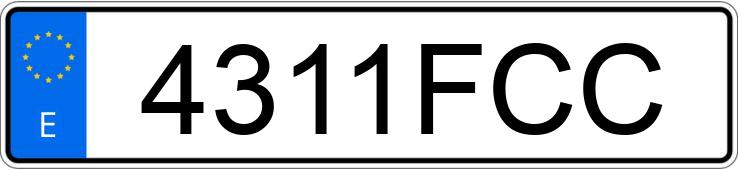 Numer rejestracyjny 4311FCC posiada DUCATI 695 I.E