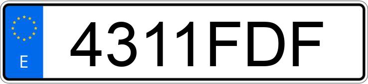 Numer rejestracyjny 4311FDF posiada VOLKSWAGEN GOLF