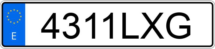 Numer rejestracyjny 4311LXG posiada MG EHS