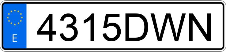 Numer rejestracyjny 4315DWN posiada SAAB 9-3