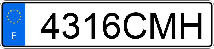 Numer rejestracyjny 4316CMH posiada FIAT DOBLO