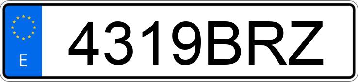 Numer rejestracyjny 4319BRZ posiada SEAT IBIZA